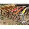 Image 2 : (4) COLORED SAW HORSE STEEL RACKS