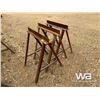 Image 3 : (3) SAW HORSE STEEL RACKS
