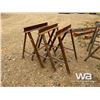 Image 4 : (3) SAW HORSE STEEL RACKS