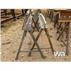 Image 3 : (2) SAW HORSE STEEL RACKS