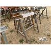 Image 2 : (3) SAW HORSE STEEL RACKS