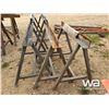 Image 3 : (3) SAW HORSE STEEL RACKS