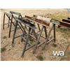 Image 4 : (3) SAW HORSE STEEL RACKS