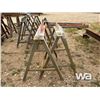Image 3 : (2) SAW HORSE STEEL RACKS