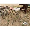 Image 4 : (2) SAW HORSE STEEL RACKS