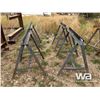 Image 3 : (4) SAW HORSE STEEL RACKS