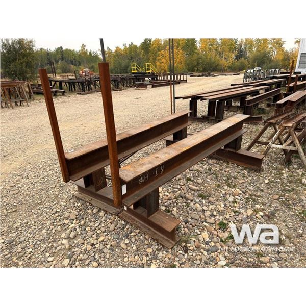 (2) I-BEAM 8 FT. STEEL STANDS