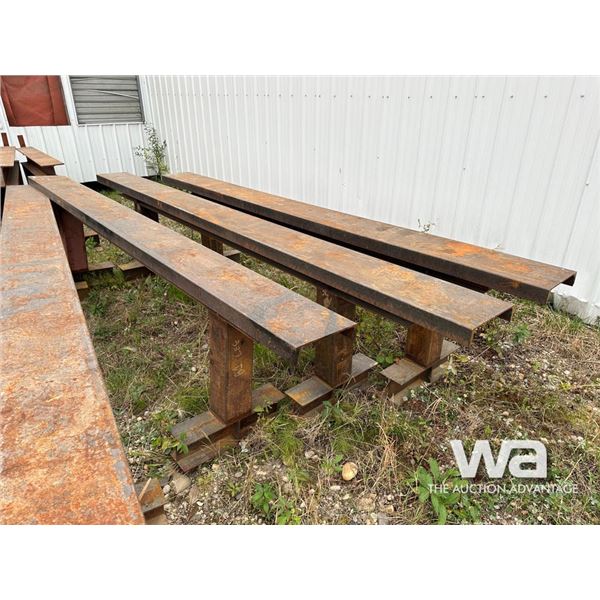 (3) 12'X12 FT. CHANNEL TOP WORK BENCHES