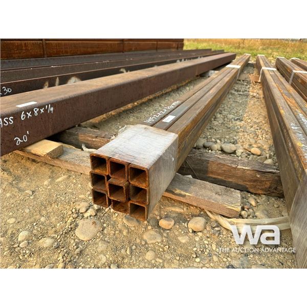 (9) PCS  HSS 2X2X3/16"  20 FT. LENGTH