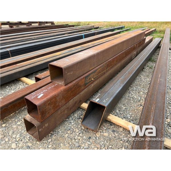 (3) HSS 10X10X3/8" 10,12 & 20 FT. LENGTH TUBING