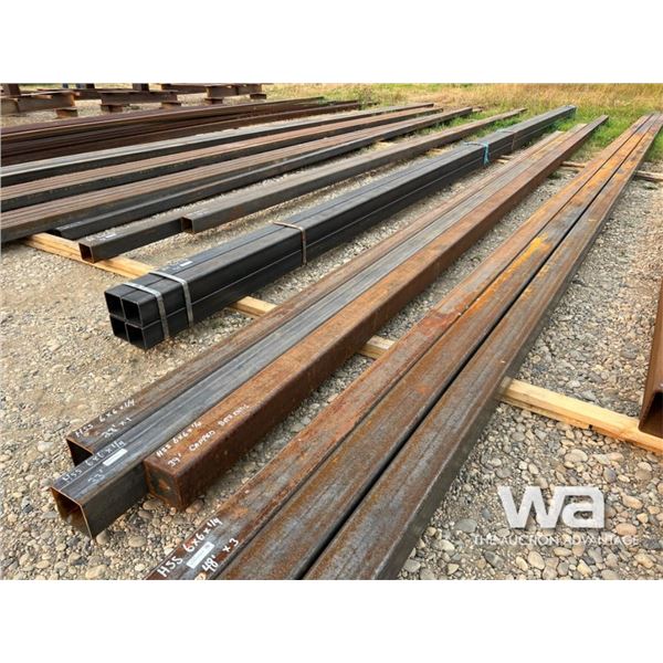 (3) HSS 6X6X1/4"  28,33,39 FT. LENGTH STEEL TUBING