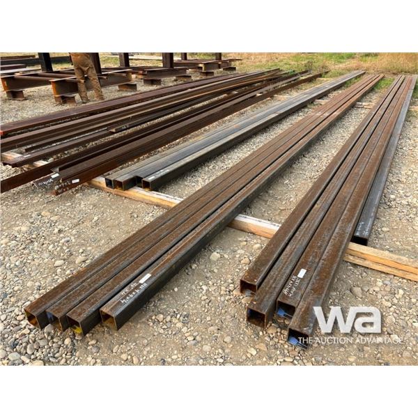 (4) HSS 4X4X1/4"  40 FT. LENGTH STEEL TUBING