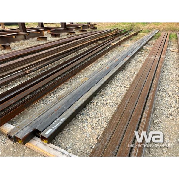 (4) HSS 4X4X1/4"  40 FT. LENGTH STEEL TUBING