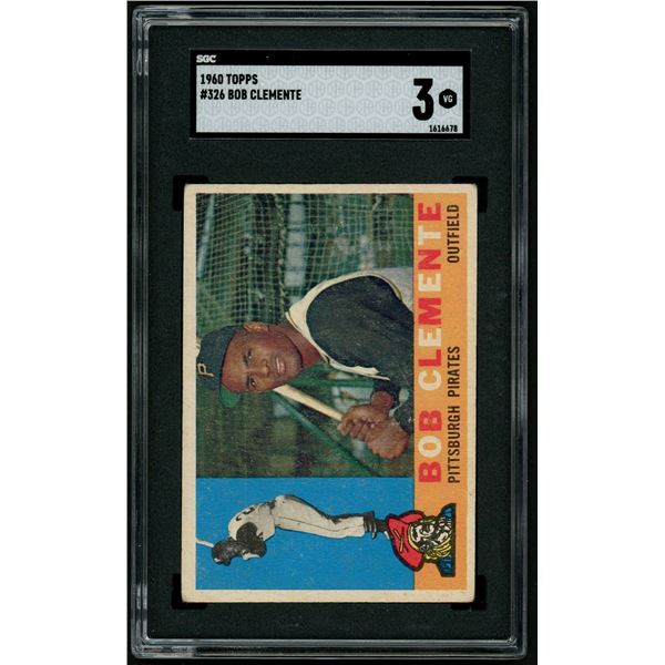 1960 Topps #326 Roberto Clemente (SGC 3)