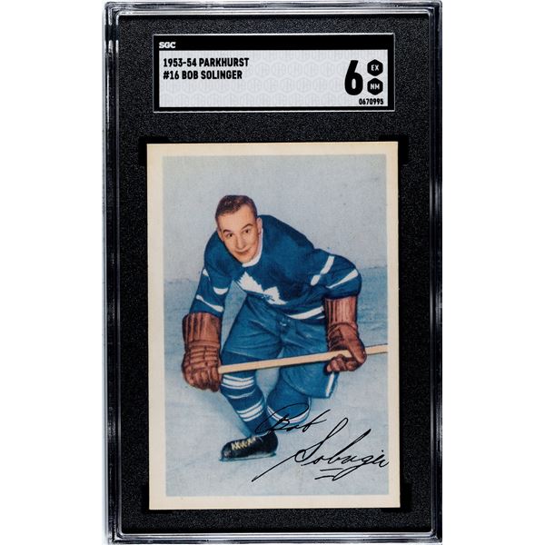 1953-54 Parkhurst #16 Bob Solinger (SGC 6)