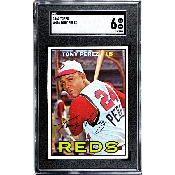 1967 Topps #476 Tony Perez SP (SGC 6)
