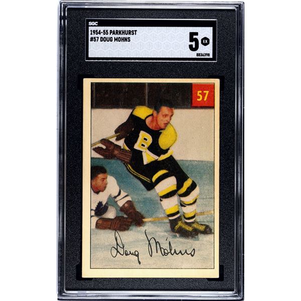 1954-55 Parkhurst #57 Doug Mohns RC (SGC 5)