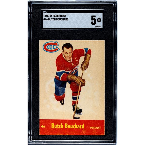 1955-56 Parkhurst #46 Butch Bouchard (SGC 5)
