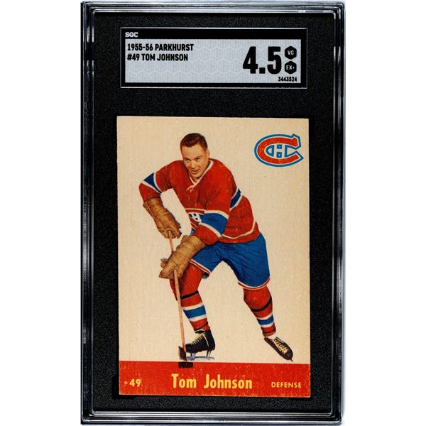 1955-56 Parkhurst #49 Tom Johnson (SGC 4.5)