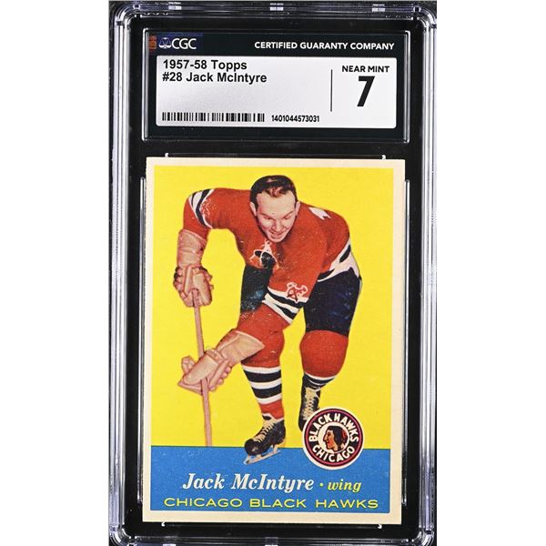 1957-58 Topps #28 Jack McIntyre (CGC 7)