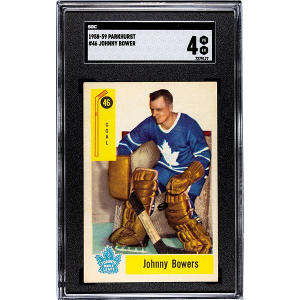 1958-59 Parkhurst #46 Johnny Bower (SGC 4)