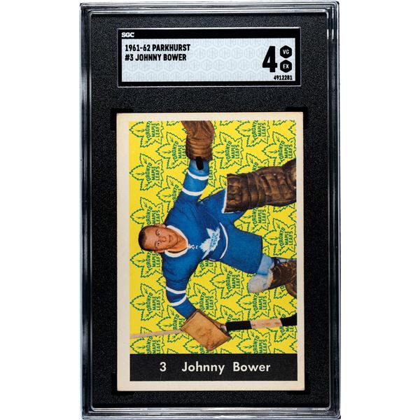 1961-62 Parkhurst #3 Johnny Bower (SGC 4)