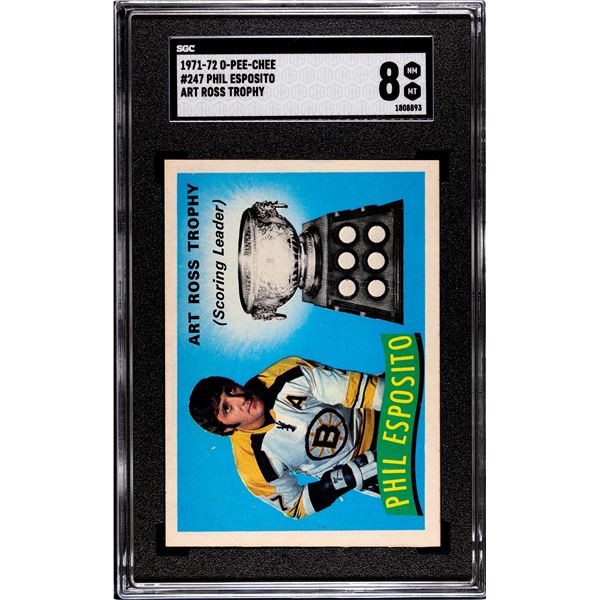 1971-72 O-Pee-Chee #247 Phil Esposito - Art Ross (SGC 8)