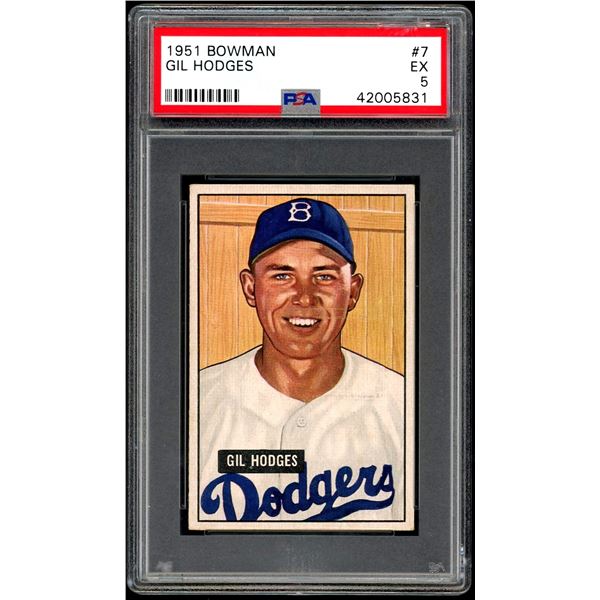 1951 Bowman #17 Gil Hodges (PSA 5)