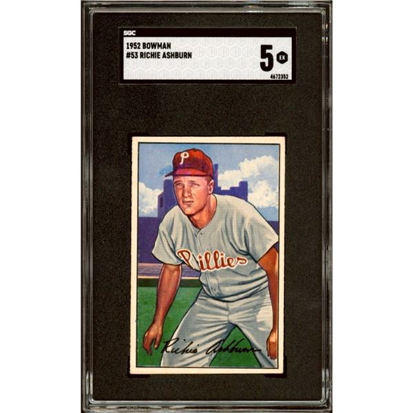1952 Bowman #53 Richie Ashburn (SGC 5)