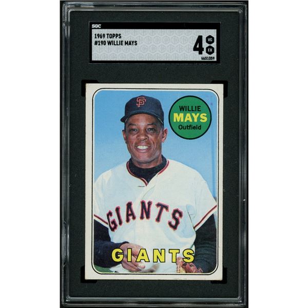 1969 Topps #190 Willie Mays (SGC 4)