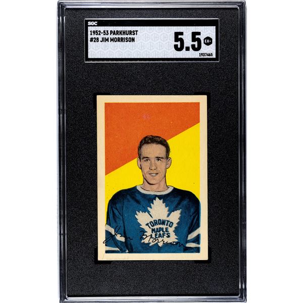 1952-53 Parkhurst #28 Jim Morrison RC (SGC 5.5)