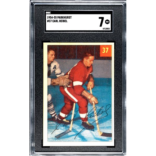 1954-55 Parkhurst #37 Earl Reibel (SGC 7)