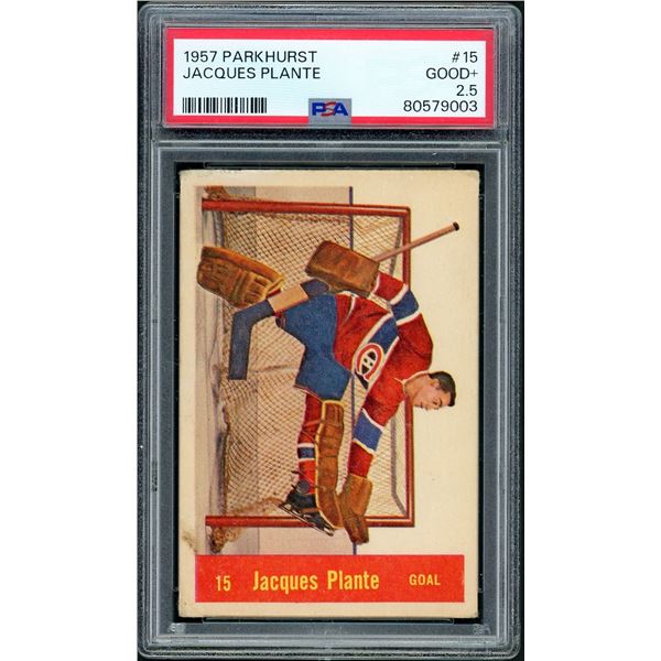 1957-58 Parkhurst #M15 Jacques Plante (PSA 2.5)