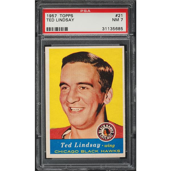 1957-58 Topps #21 Ted Lindsay (PSA 7)