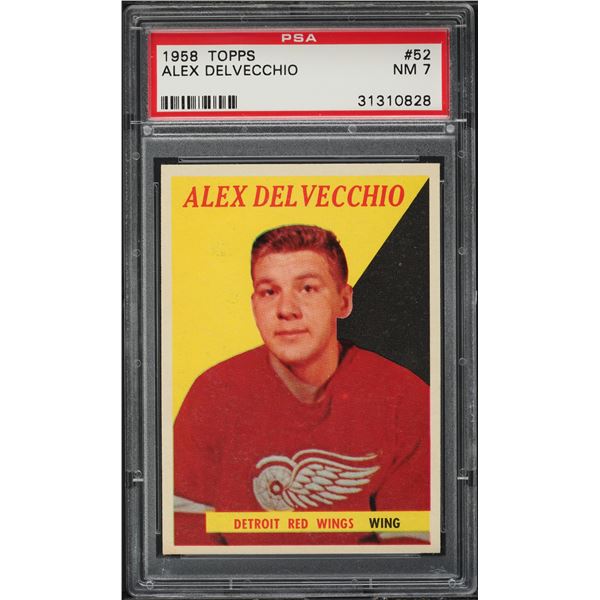 1958-59 Topps #52 Alex Delvecchio (PSA 7)