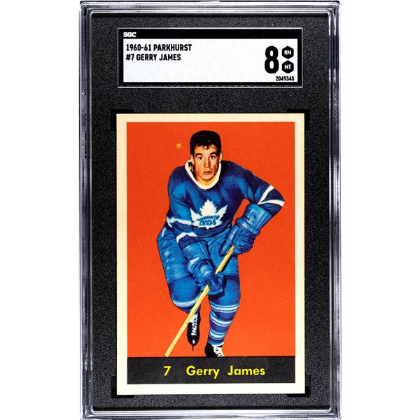 1960-61 Parkhurst #7 Gerry James (SGC 8) 2-Sport Star!