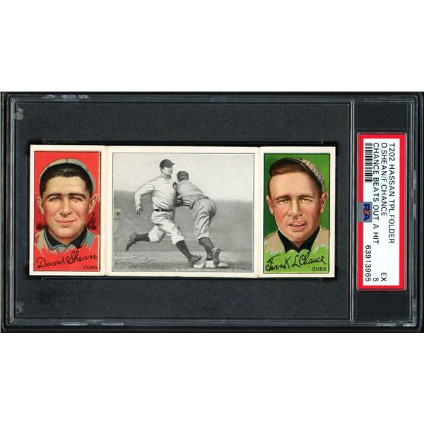 1912 T202 Hassan Triple Folder - Frank Chance/D. Shean (PSA 5)