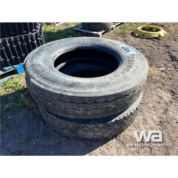 (2) 11R24.5 BRIDGESTONE TIRES