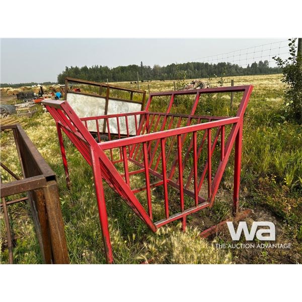 RED CUSTOM BUILT SHEEP HAY FEEDER