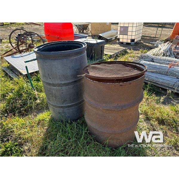 (2) BURN BARRELS
