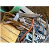 Image 5 : HAY RAKE, SAW, HALTERS, TARP, HORSE TACK