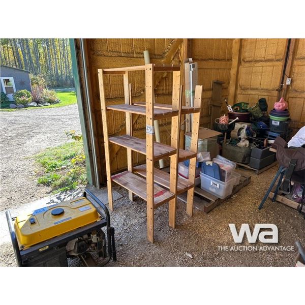 (2) WOOD SHELVES