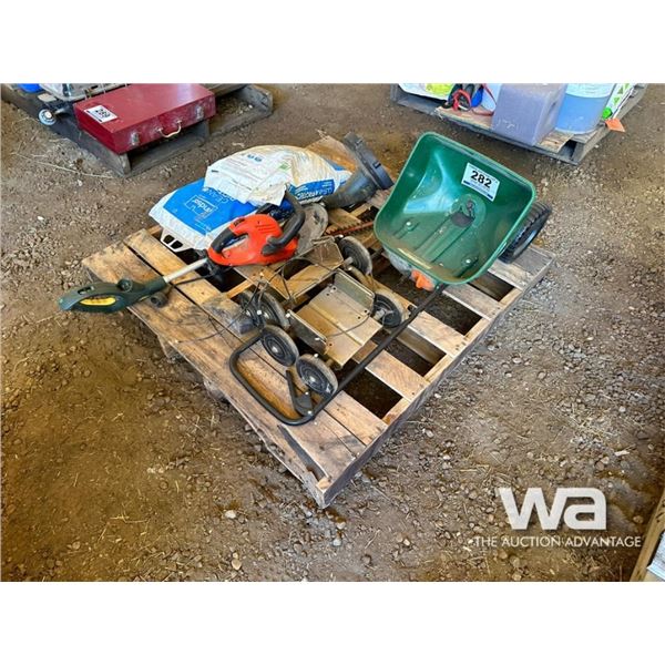 WALK BEHIND FERTILZIER SPREADER, TREE TRIMMER