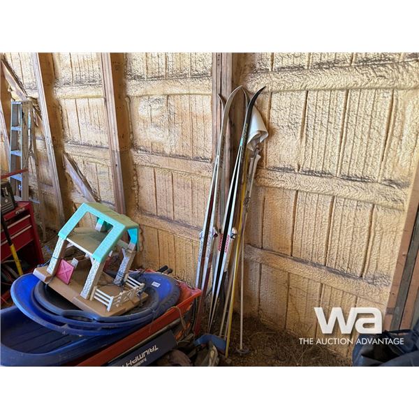 SLEDS, HOCKEY STICKS, GOLF BAGS, CROSS COUNTRY SKI