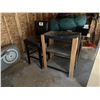 Image 1 : TALL BROWN CHAIR & 3 TIER SHELF