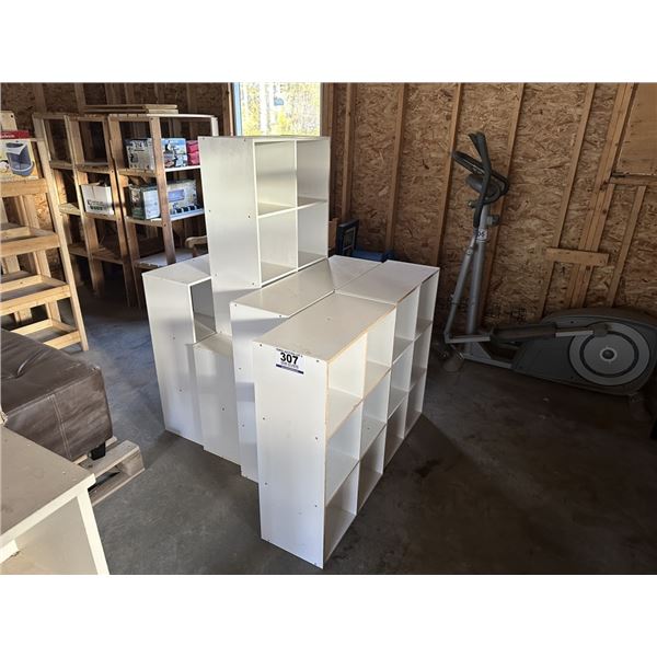 4 PIECE WHITE SHELVING