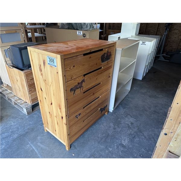 3 PIECE WOOD SHELVING & DRAWERS