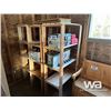 Image 1 : 3 PIECE WOOD SHELVING & SAUSAGE MACHINE