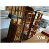 Image 1 : (4) WOODEN SHELVES, OFFICE CHAIR, BAUER BAG