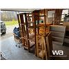 Image 2 : (4) WOODEN SHELVES, OFFICE CHAIR, BAUER BAG